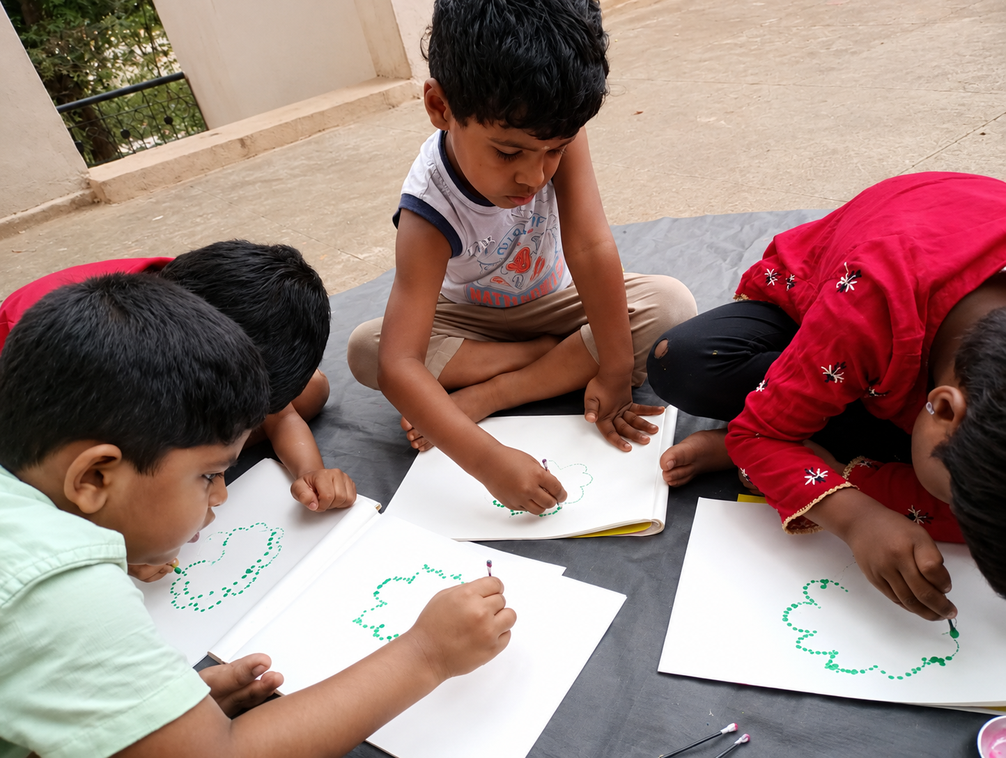 Dot Art Practice — Play N Learn daycare Coimbatore