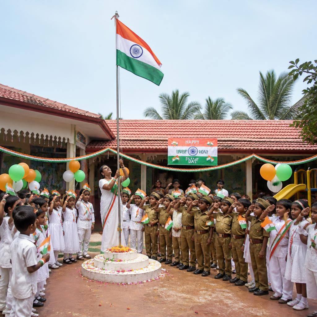Independence Day at Play N Learn preschool, Kovaipudur Coimbatore