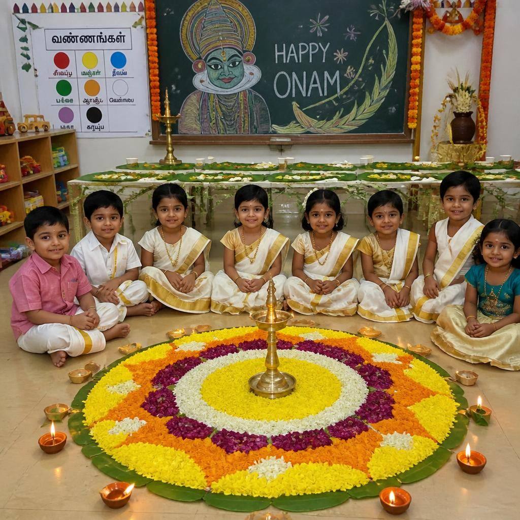 Onam Festivities at Play N Learn preschool, Kovaipudur Coimbatore