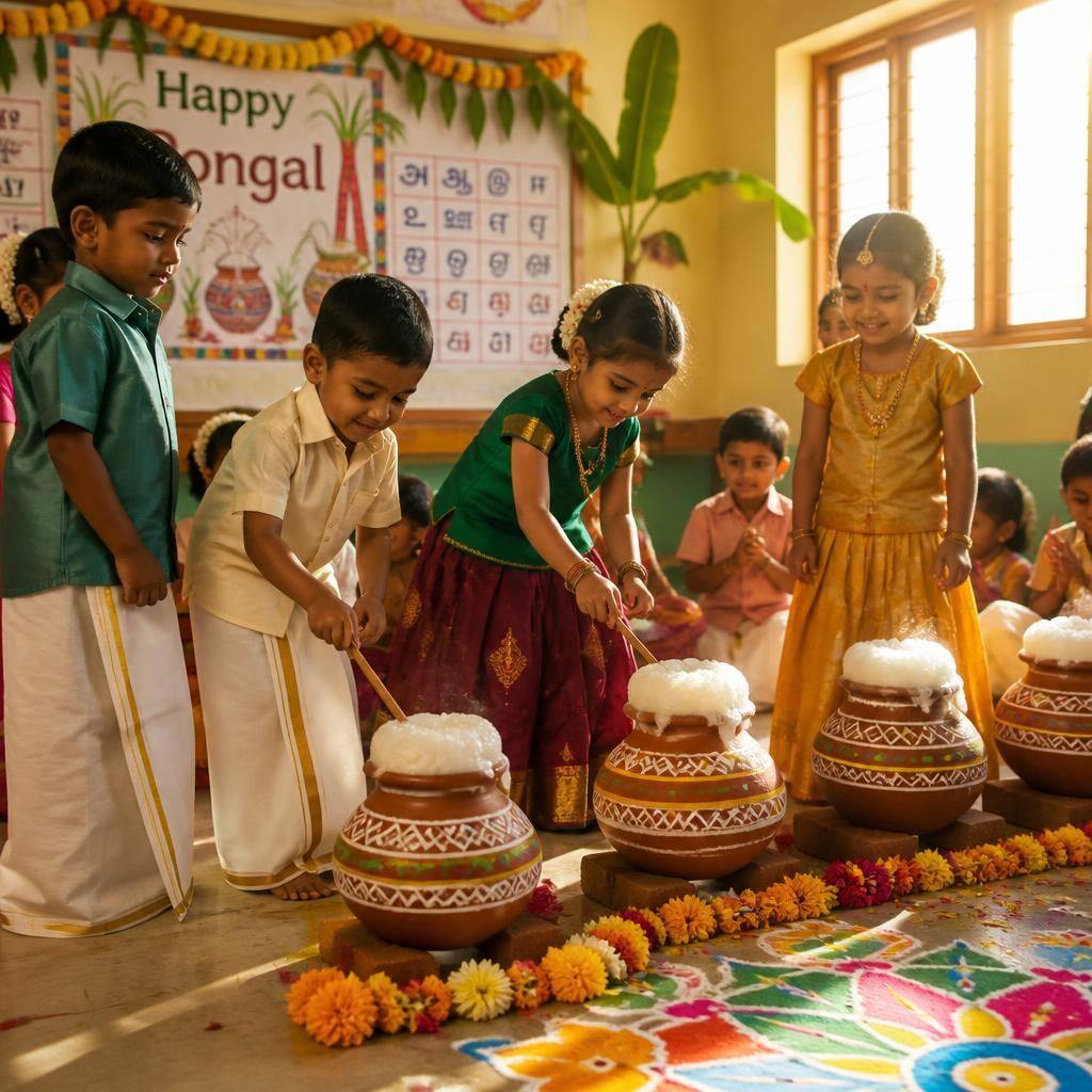 Pongal Celebration at Play N Learn preschool, Kovaipudur Coimbatore