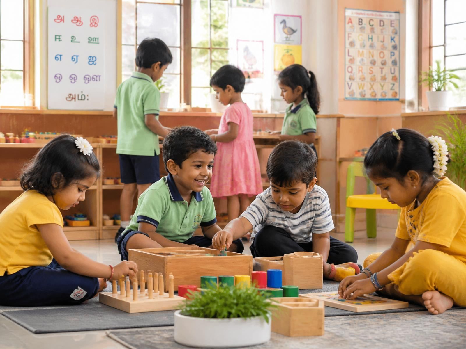 Happy children playing at Play N Learn daycare